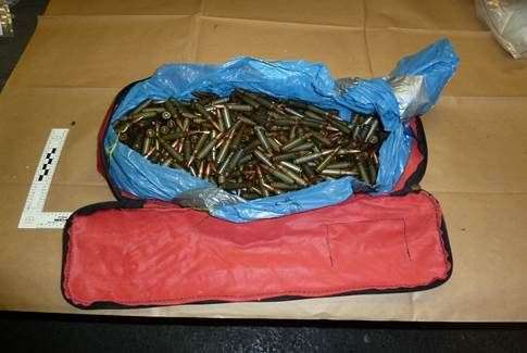 Rounds of ammunition were found hidden in a van at the Port of Dover. Picture: National Crime Agency