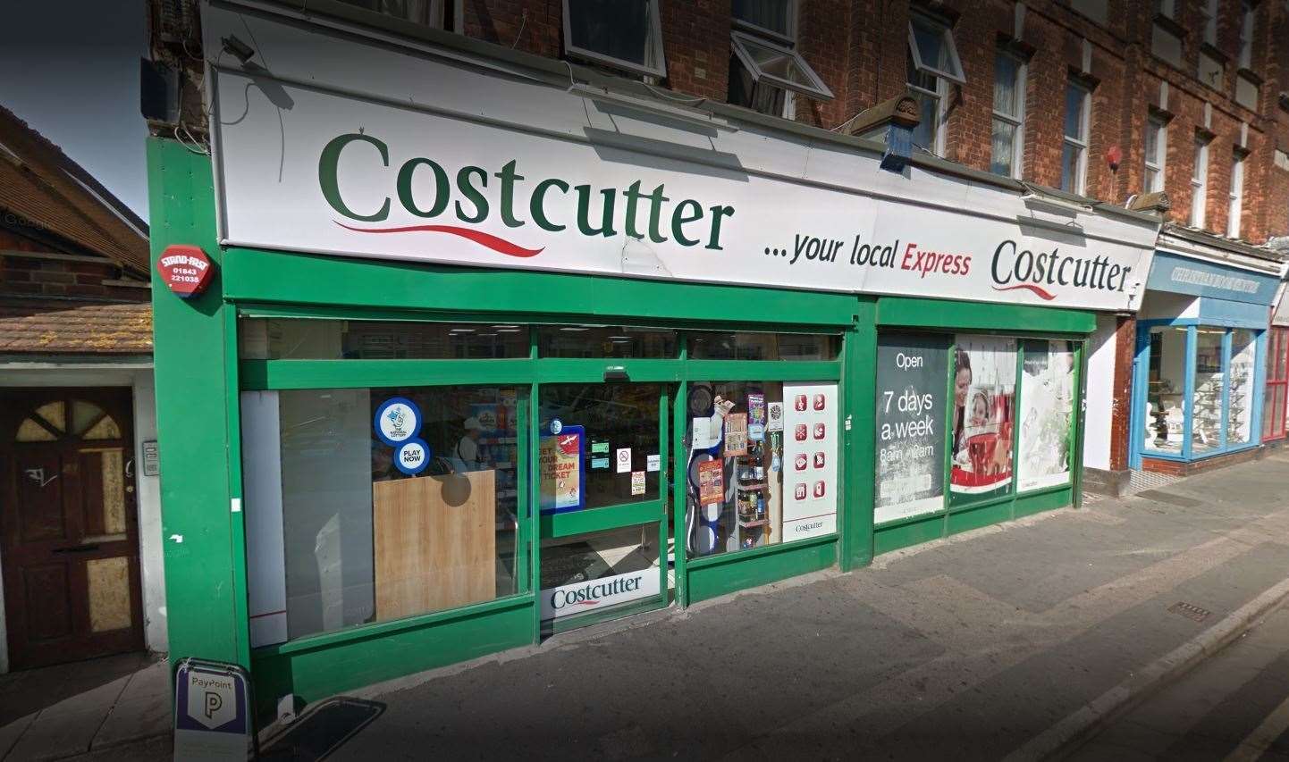 The attack took place in a branch of Costcutter in Margate. Picture: Google