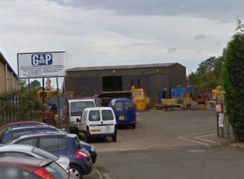 The accident happened at G&P Machine Shop in Queenborough. Picture: Google Street View.
