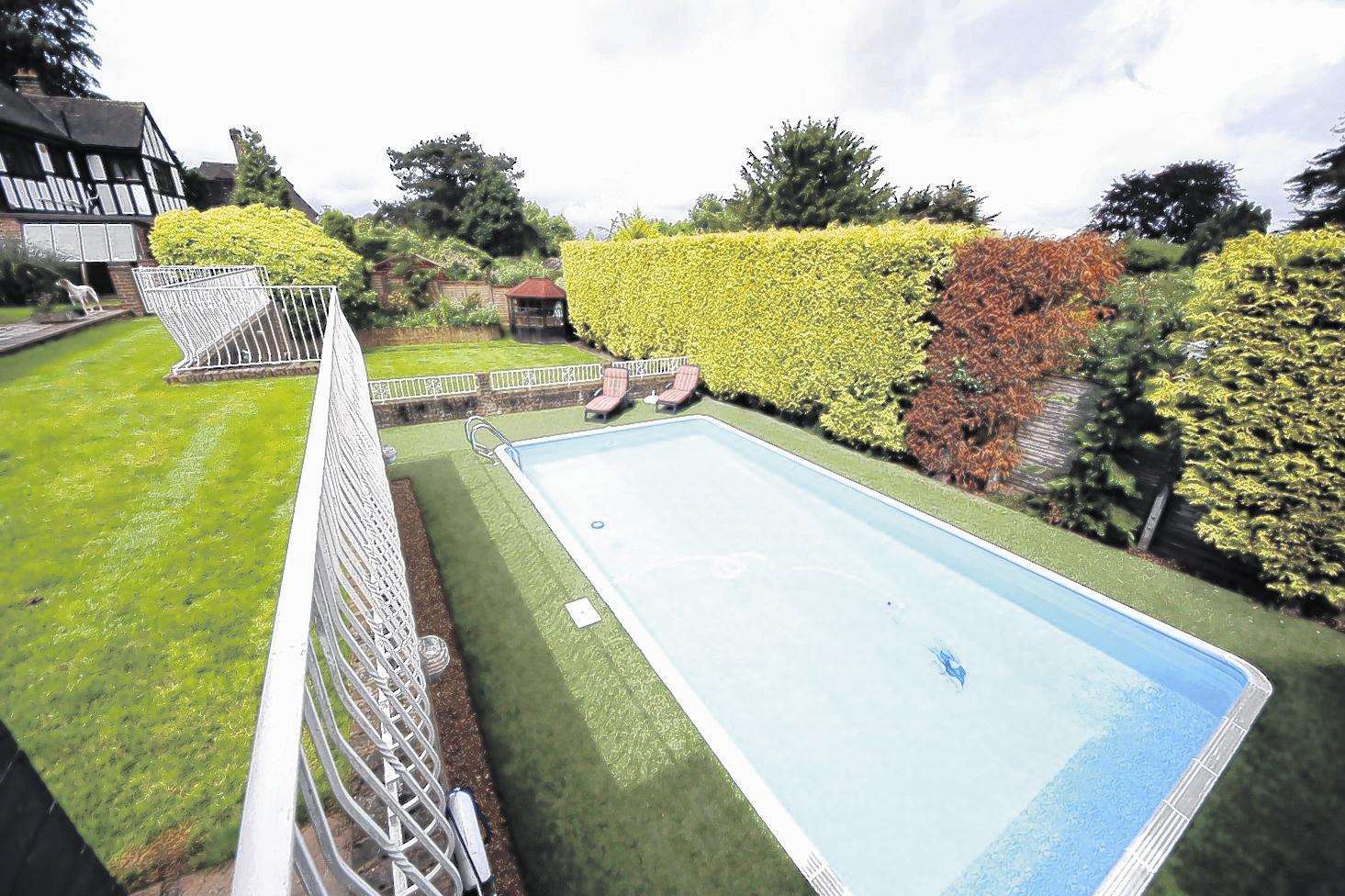 The swimming pool at the property in Penenden Heath