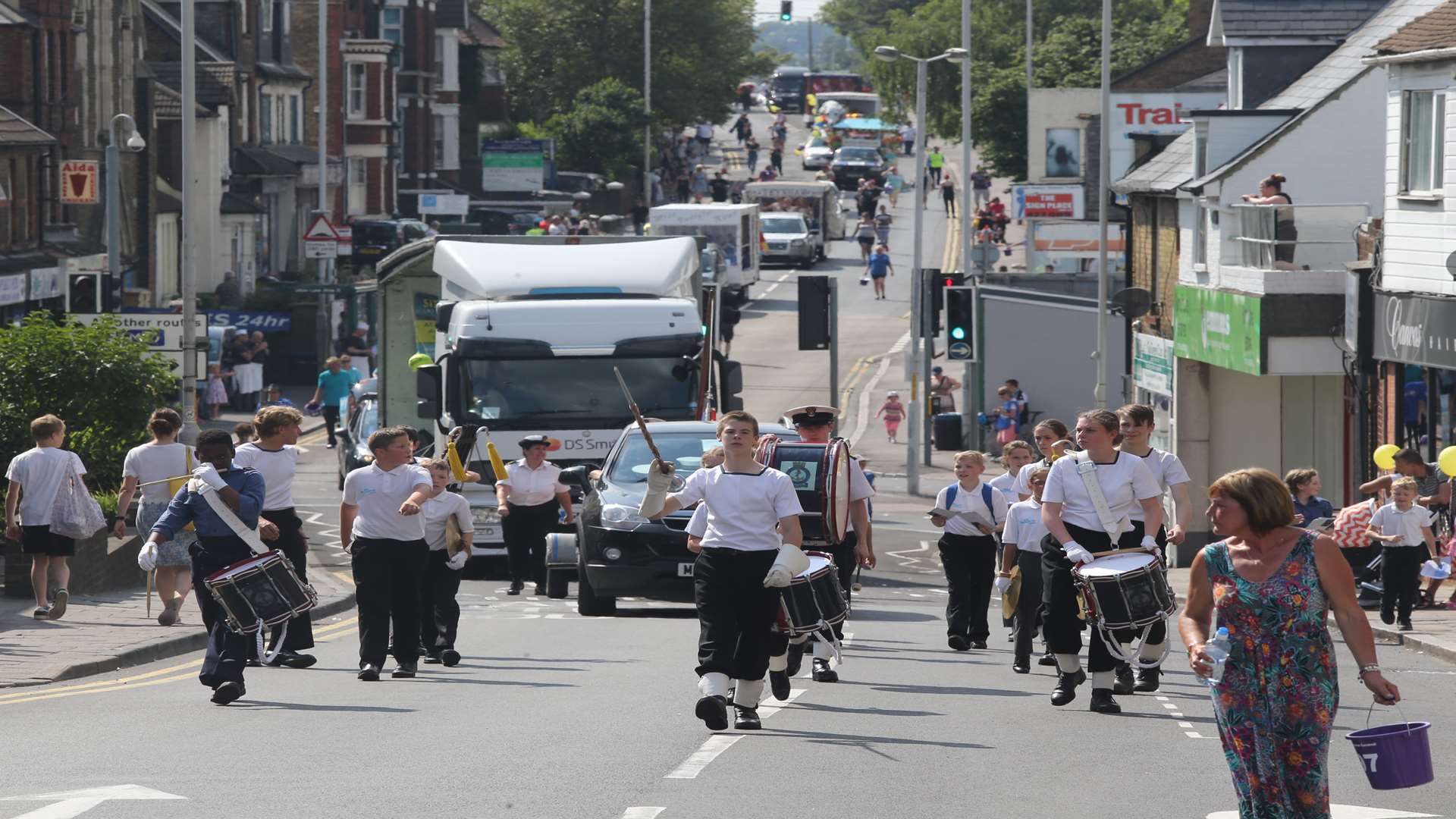 Sittingbourne Sea Cadet band at the town's carnival