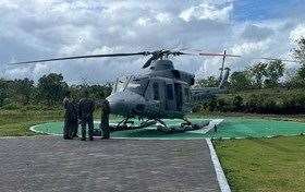 The search helicopters looking for Graham Smith in Bali. Picture: Adam Smith/ JustGiving