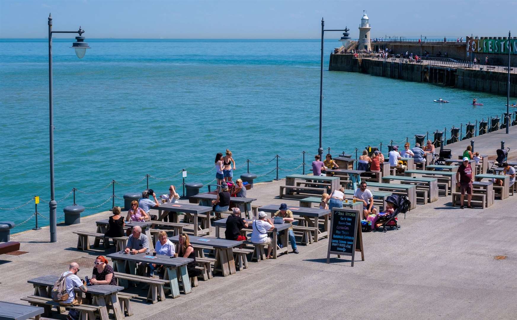 Folkestone Harbour Arm has become a popular attraction