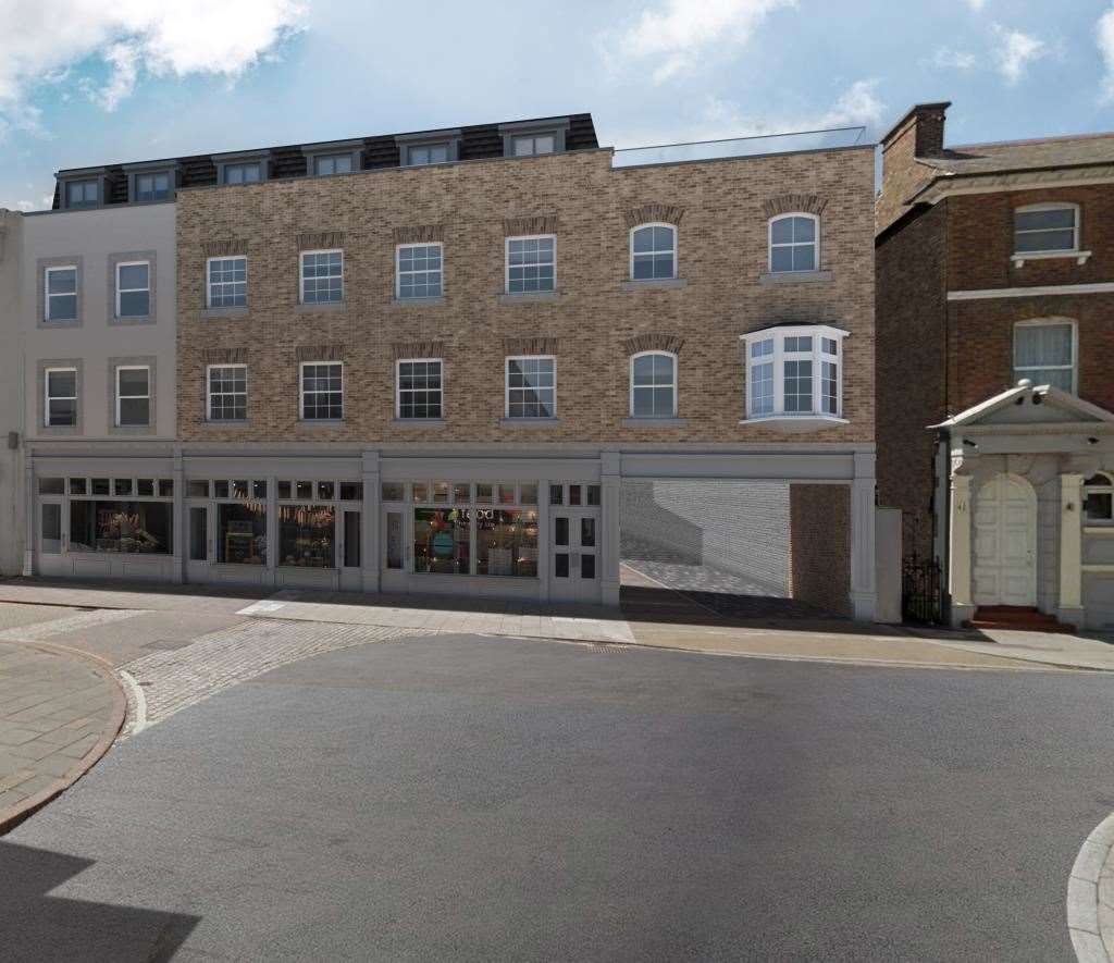 A bid to build 20 flats and four commercial units was approved by the council in 2019. Picture: Clive Emson