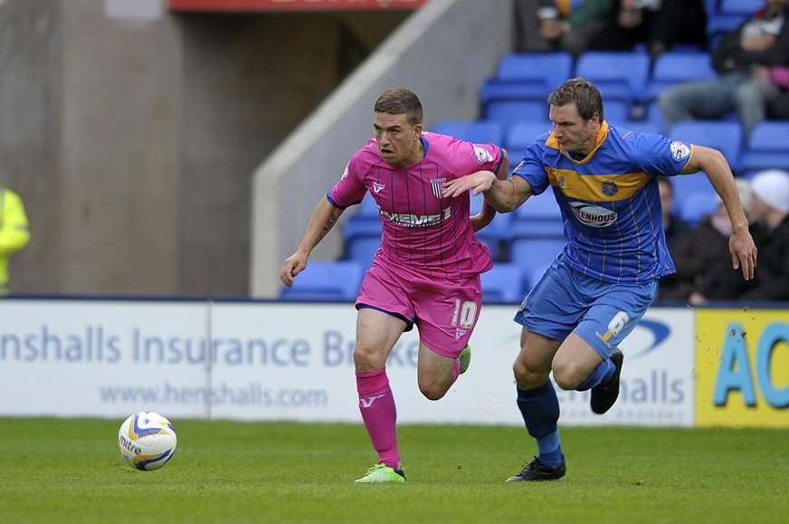 Cody McDonald looks to create something at Shrewsbury Picture: Barry Goodwin