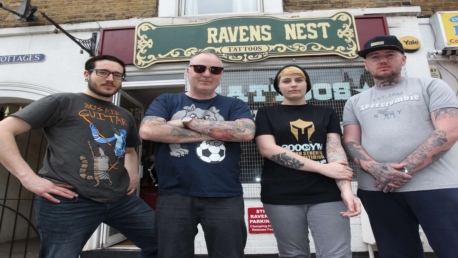 The team at Ravens Nest tattoo Salon, Gravesend
