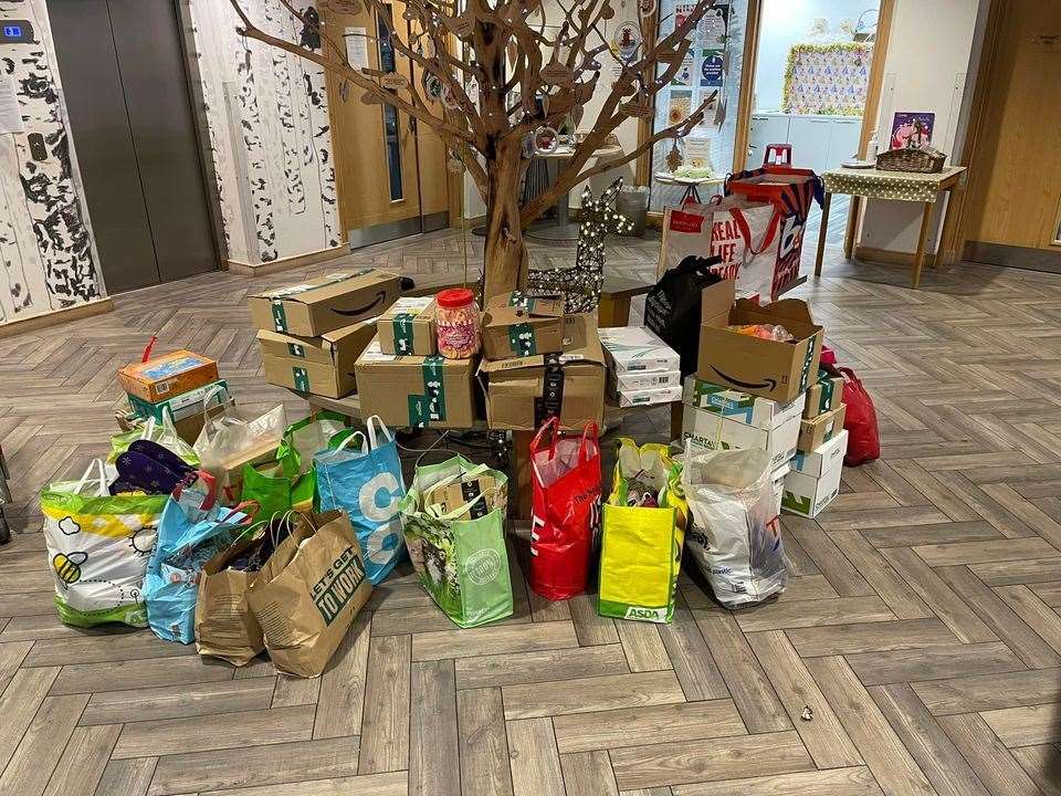 The donations for the house after weeks of fundraising. Picture: Stephanie Ashton-Jones