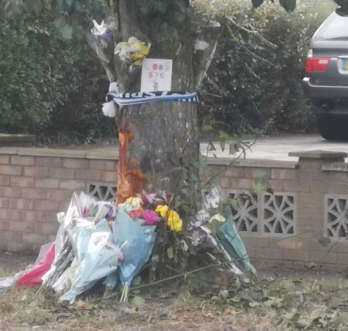 Floral tributes have been left at the scene of the fatal crash in Dumpton Park Drive, Broadstairs