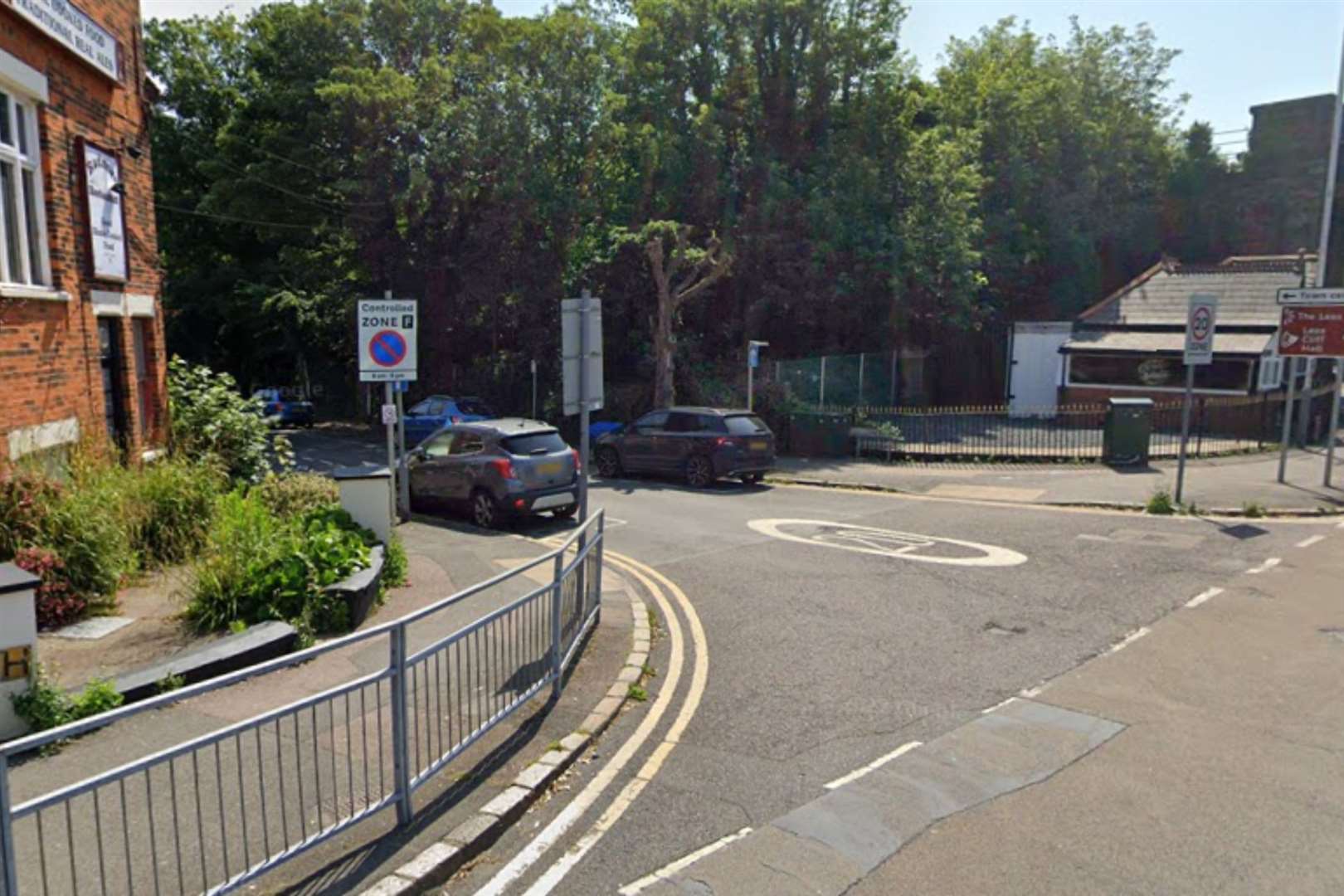 A man was injured in an attack on Cheriton Road near the junction with Broadmead Road, Folkestone. Photo: Google