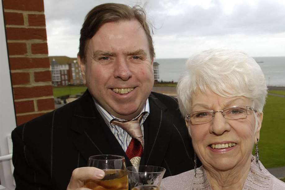 Timothy Spall with his mother Sylvia, who lives in Cliftonville where Timothy is a regular visitor