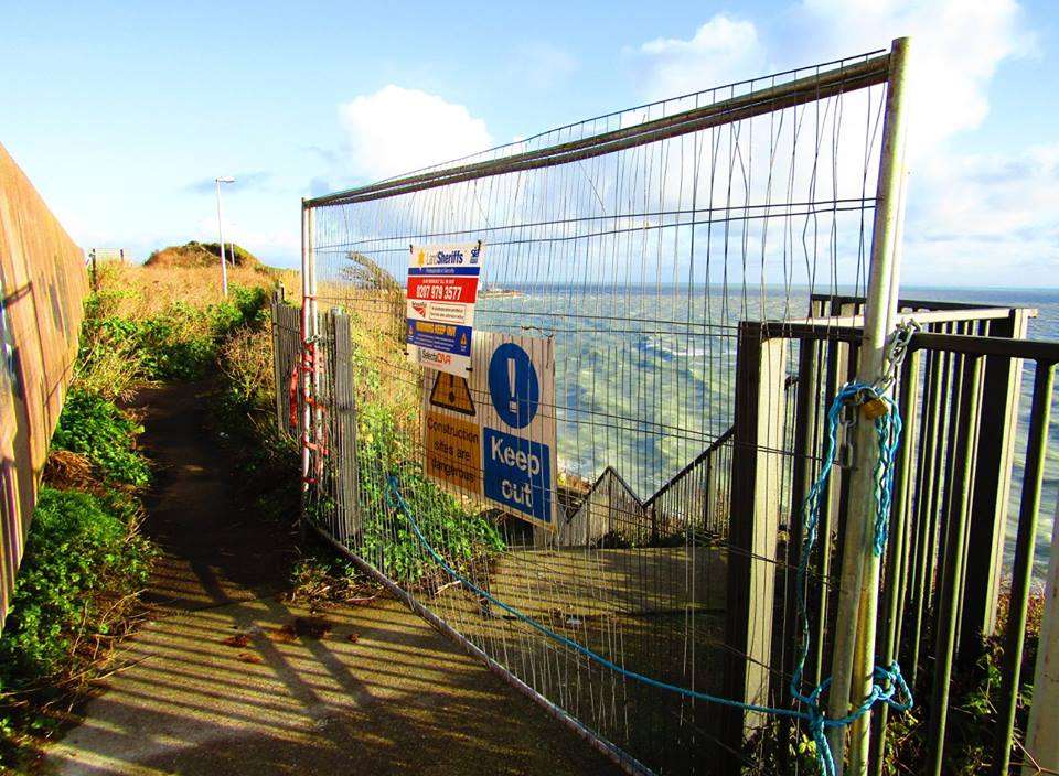 The area around the track is prohibited. Picture: Samphire Hoe