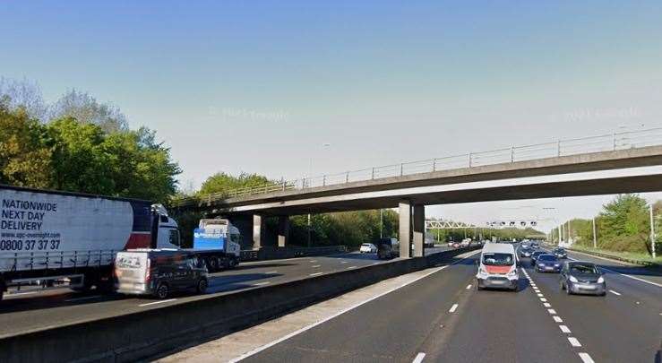 A pedestrian was seriously injured on the M25. Picture: Google Street View