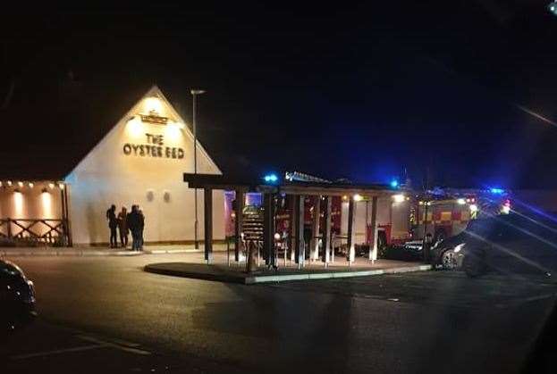 Diners were evacuated from the Oyster Bed restaurant after the fire broke out in the kitchen. Picture: Morag Keohane