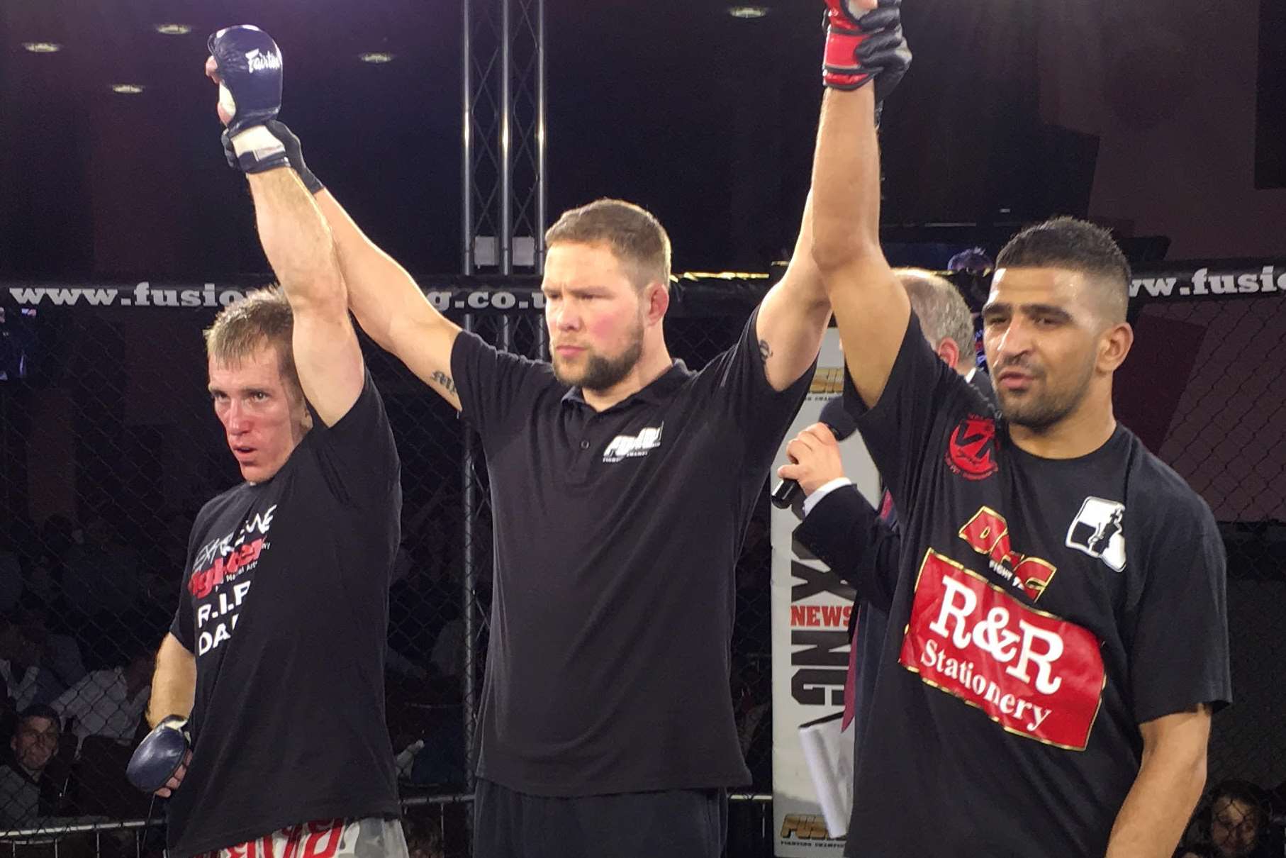 Gurd Shergill (right) had a draw on his debut fight
