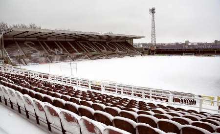 A snow covered County Ground earlier in the week