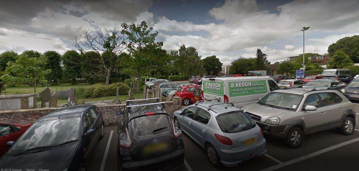The car park in Vicarage Lane, Ashford. Picture Google (1351086)
