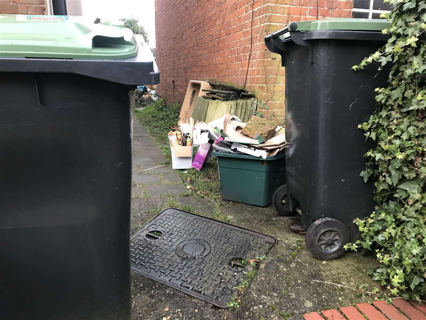 Rubbish in Rock Road, Borough Green (26231252)