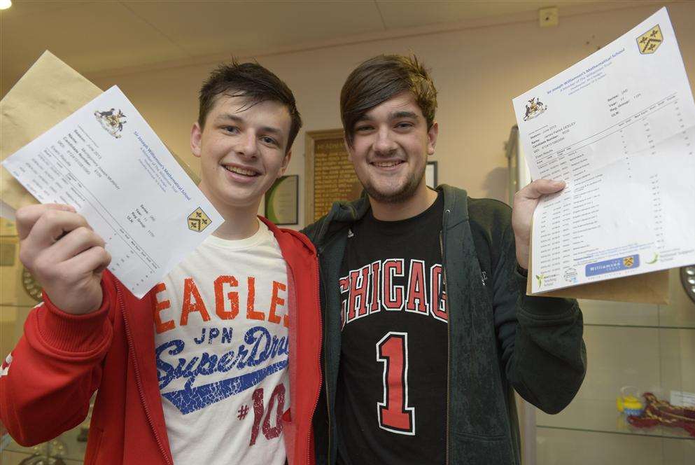 Monty Murphy, 16, left, from Gillingham, and James Deeley, 16 from Hoo