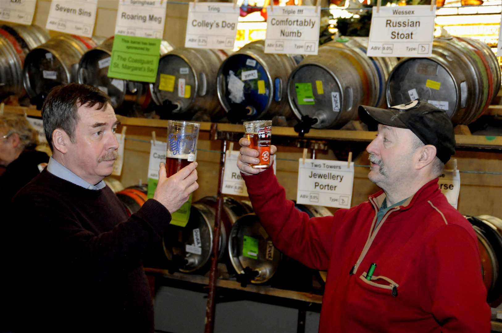 Two beer enthusiasts at the CAMRA winter festival at Dover Town Hall in 2012. Library picture: Paul Amos