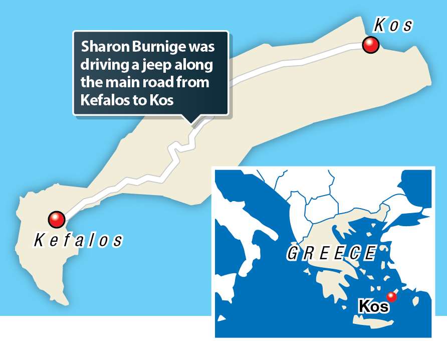 The accident took place on the main road from Kefalos to Kos.