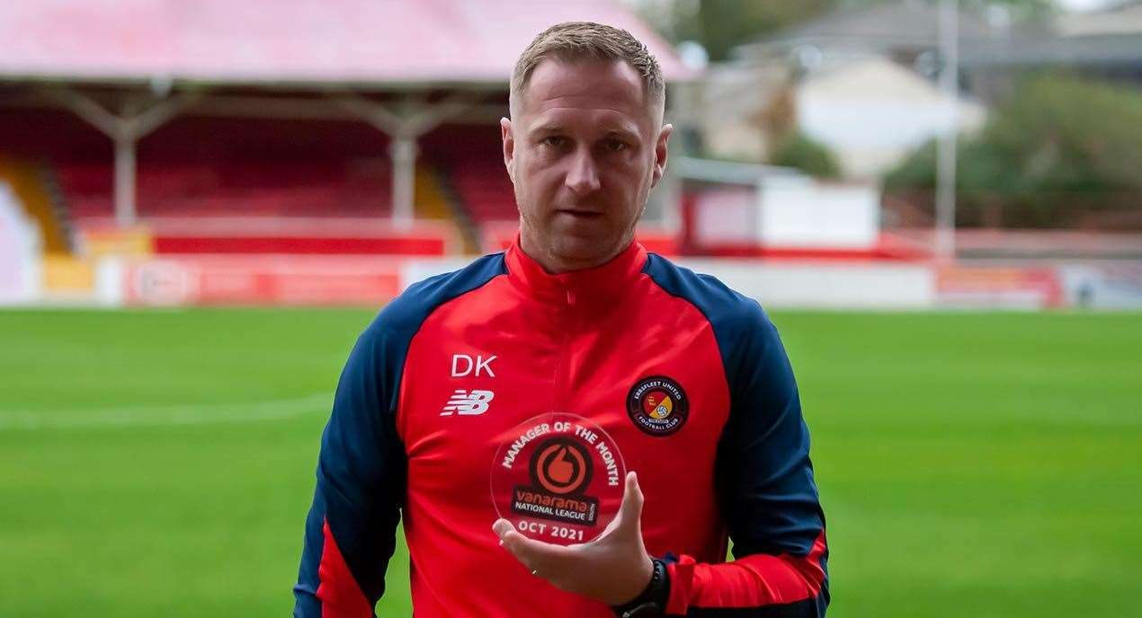 Ebbsfleet boss Dennis Kutrieb is National League South manager of the month for October. (52925990)