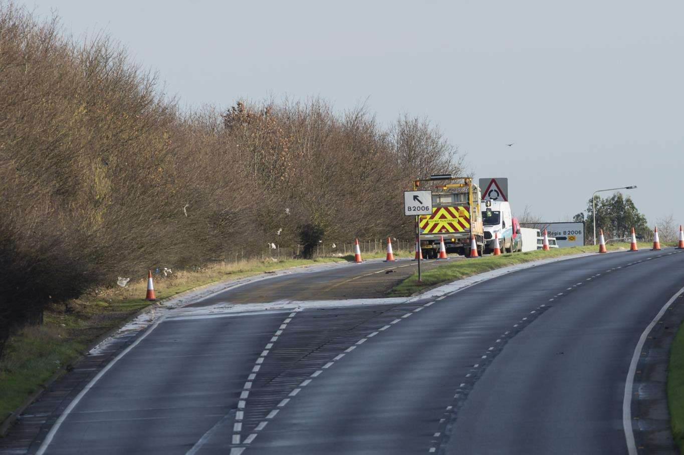 Work being carried out on the A249