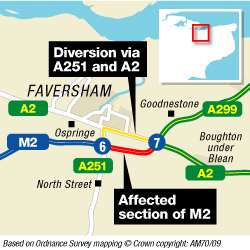 Faversham Roadworks locator