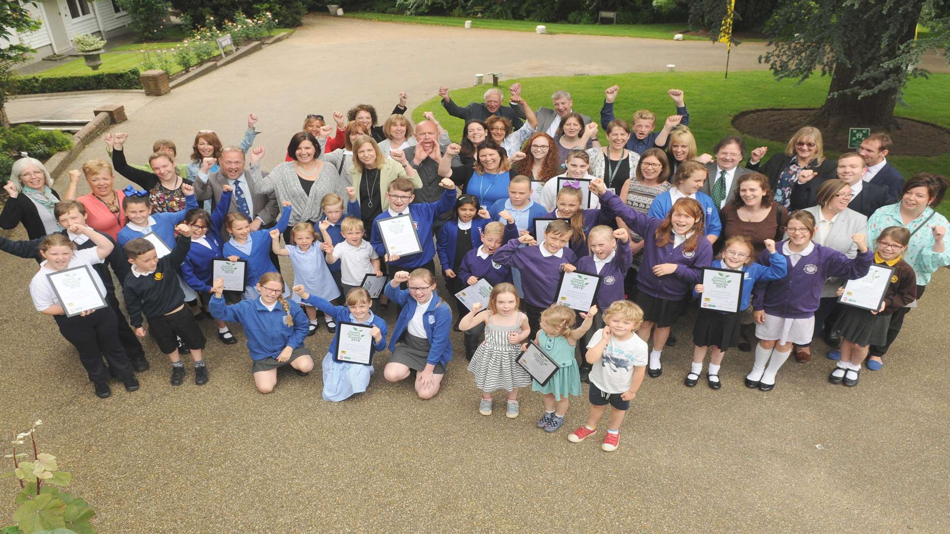 County finalists gather to celebrate eco-friendly behaviour at the inaugural KM Green School Awards, staged at Rowhill Grange Hotel and Spa on Thursday, June 16