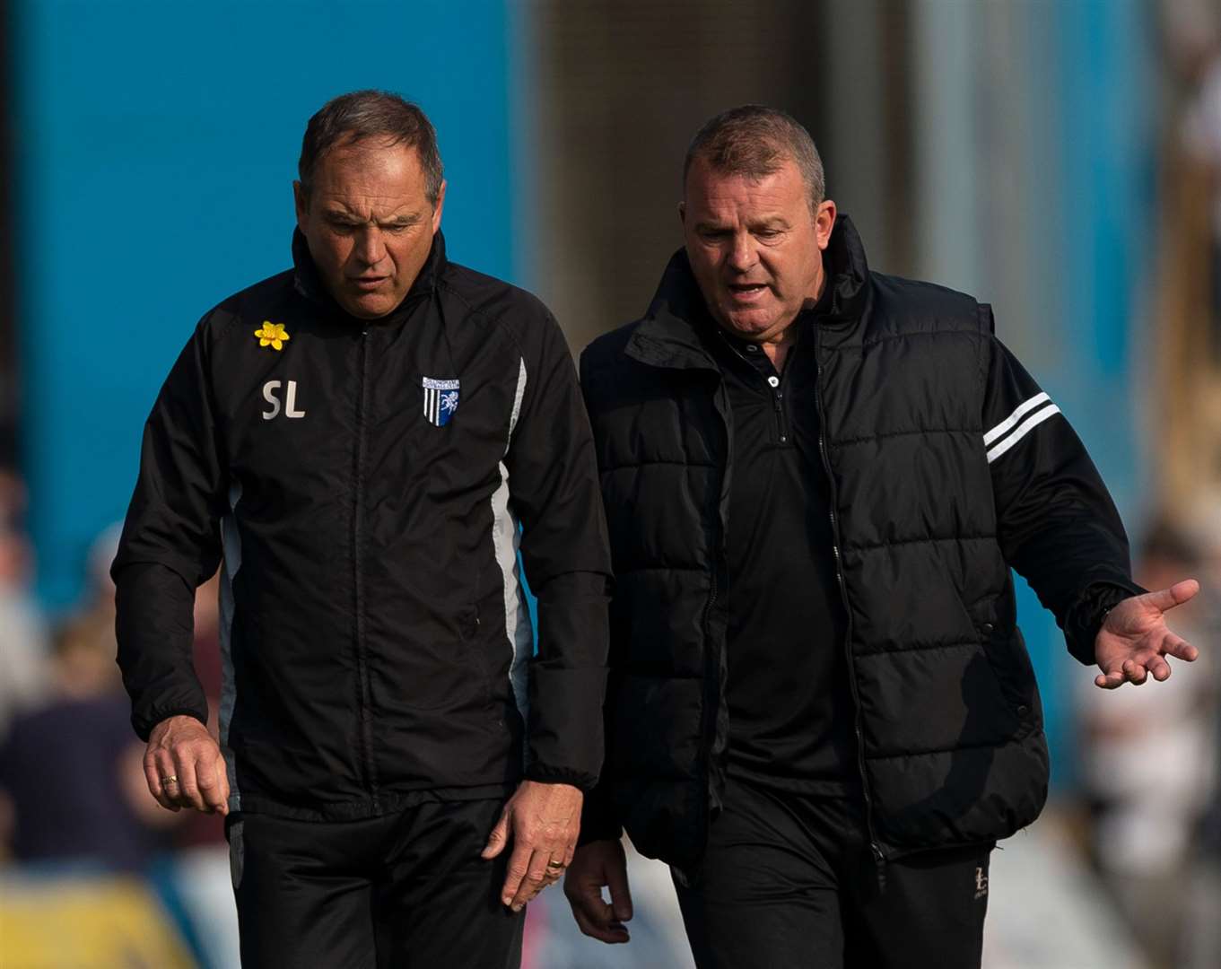 Gillingham manager Steve Lovell and assistant Mark Patterson Picture: Ady Kerry