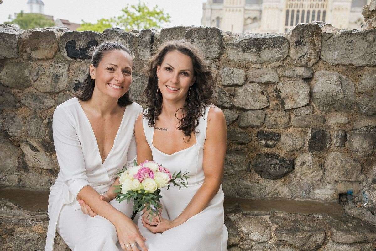 Graziella and Michele Wilder on their post-lockdown wedding day. Pictures by Rich Lehmann, The Other Day Photography
