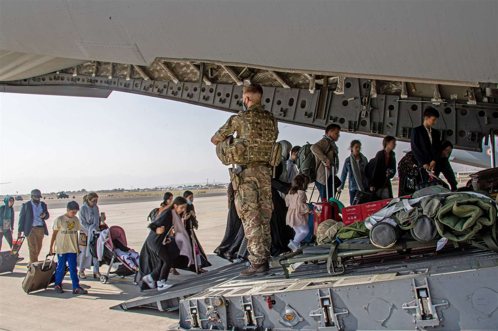 British citizens and dual-nationals residing in Afghanistan being relocated to the UK. Picture: UK MOD