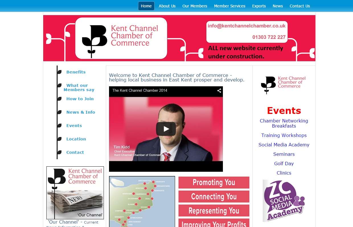The website of Kent Channel Chamber of Commerce