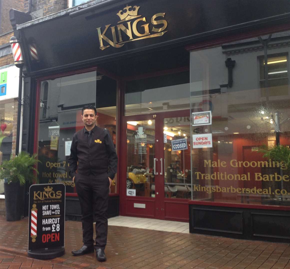 Enver (Efe) at King's barbers in High Street has been recognised for his wet shave skills