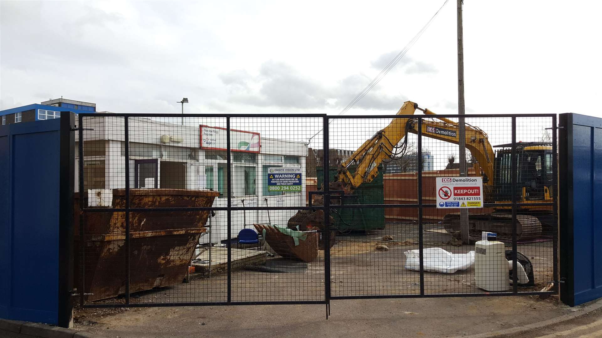 Demolition is imminent at the former Joe Fagg Pop Inn Centre