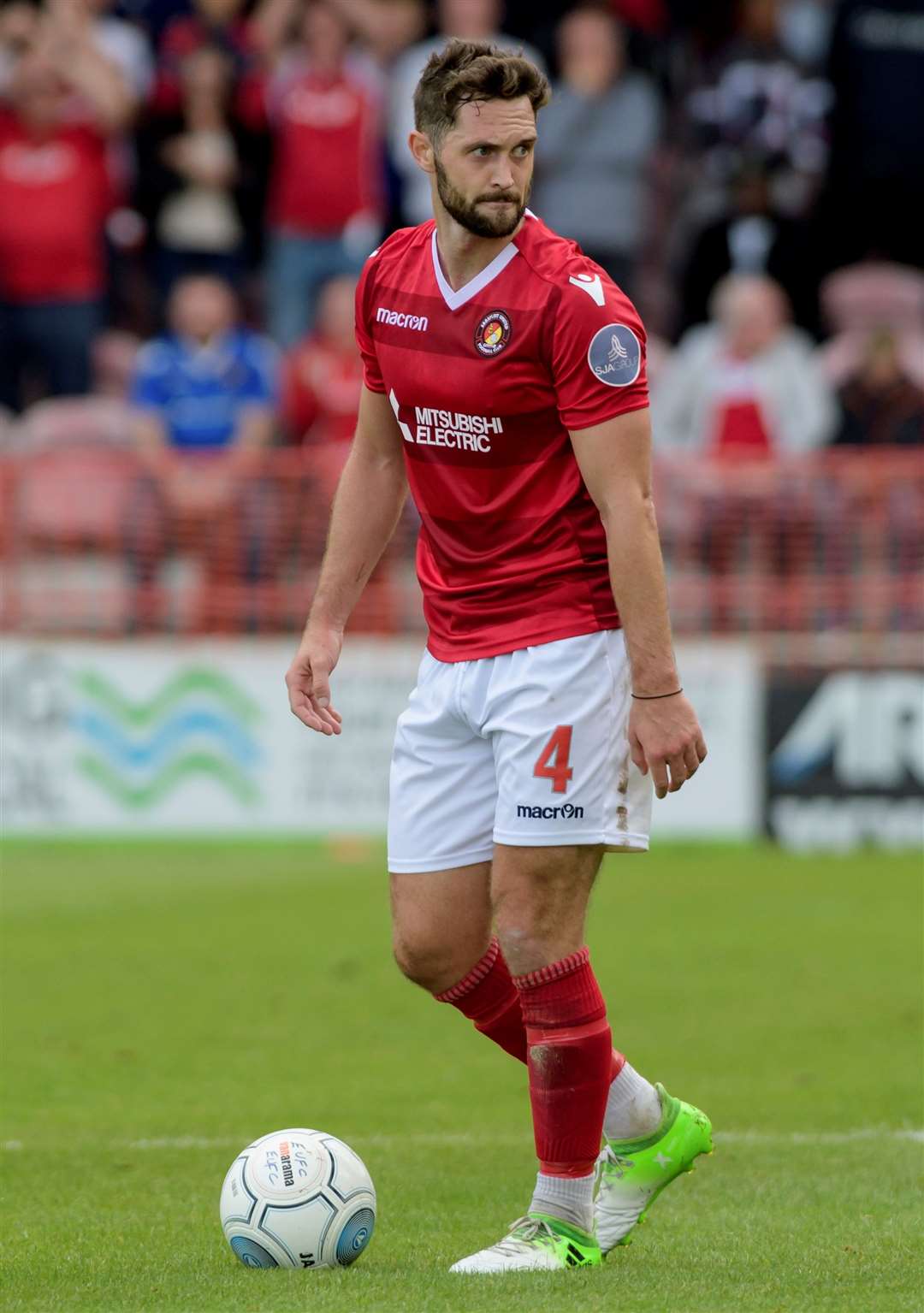Former Ebbsfleet midfielder Dean Rance – made his Folkestone debut in the weekend goalless draw at Haringey. Picture: Andy Payton