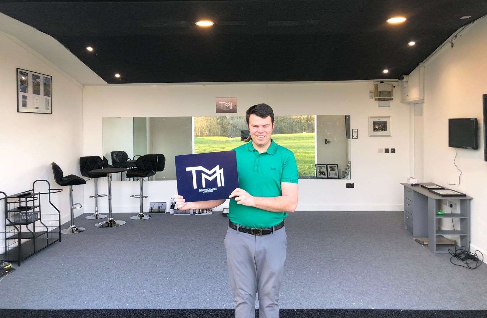 Tom Muchmore welcomed members back to the golf club this week and was excited to shown them his new studio