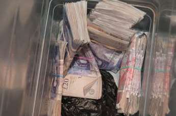 Some of the cash seized. Picture: Kent Police.