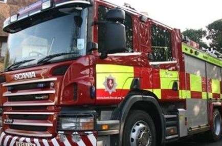 Fire crews were called to a crash in Shoreham