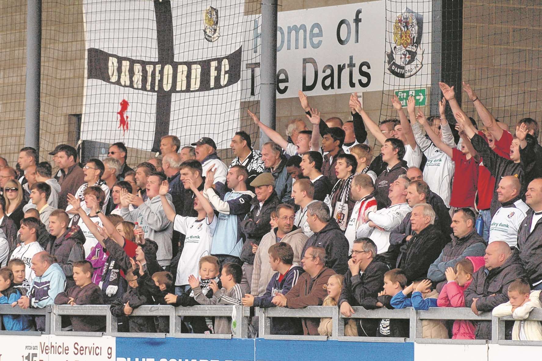 Dartford v Lowestoft in the FA Cup in 2010. Reporter Tom Acres is in there somewhere...