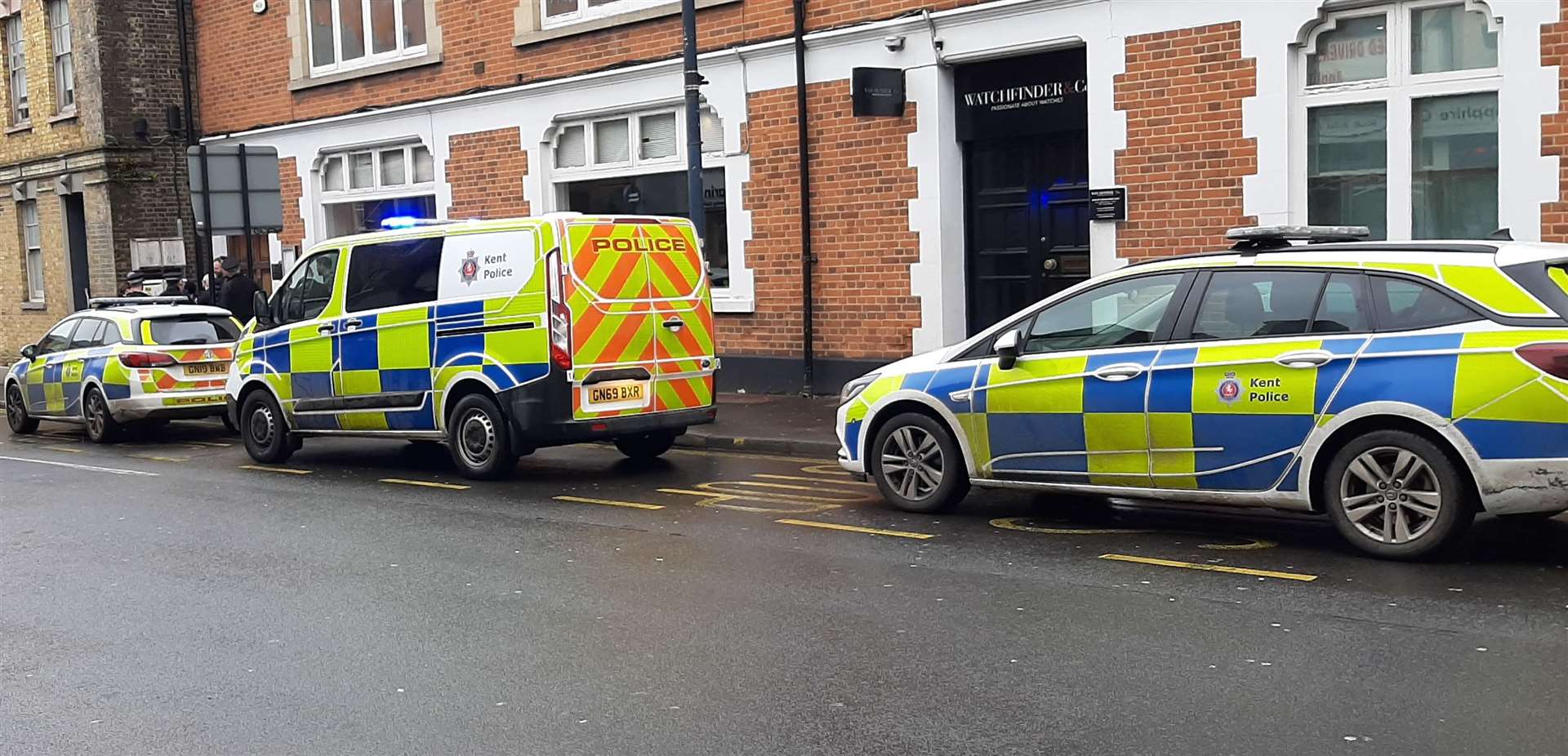 Officers descended on Pudding Lane, Maidstone, to make the arrest on Monday morning