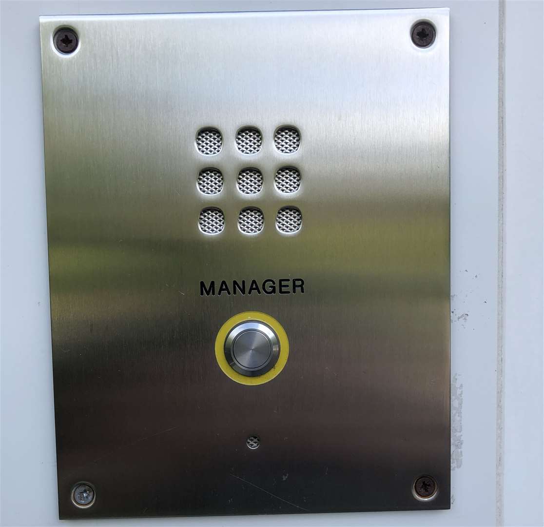 Visitors can press the manager button if they want to be let in. Picture: John Haffenden