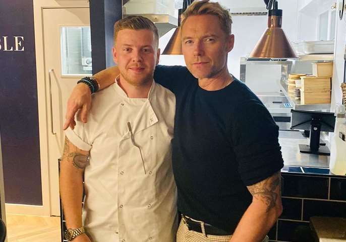 Ronan Keating visited the restaurant in King Street shortly after its opening in 2022. Picture: Chef's Table Kent Facebook