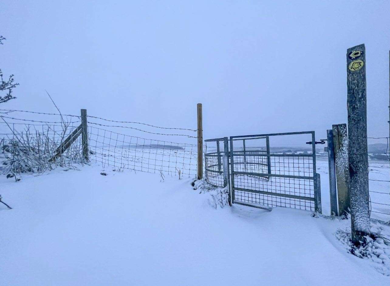 The East Kent Downs experienced heavy snowfall overnight, as pictured here near Etchinghill. Photo: @StormChaserLiam
