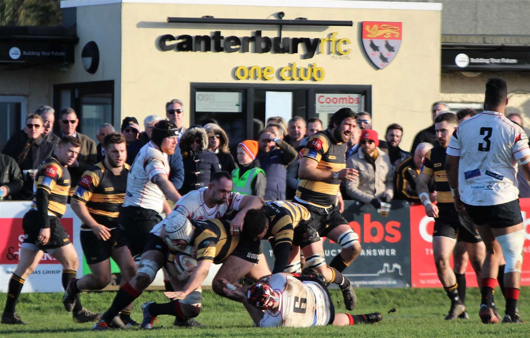 Canterbury Rugby Club last played in National League 1 on March 7. Picture: Phillipa Hilton