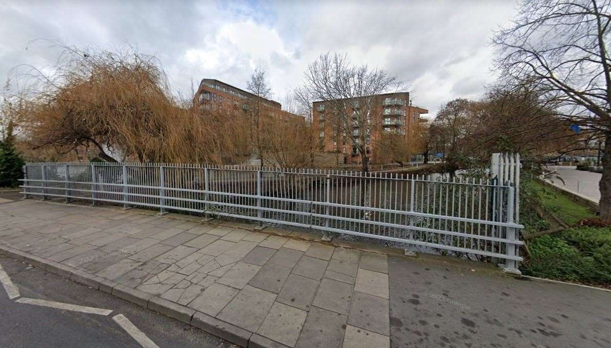 The man jumped in the River Darent in Mill Pond Road, Dartford. Picture: Google