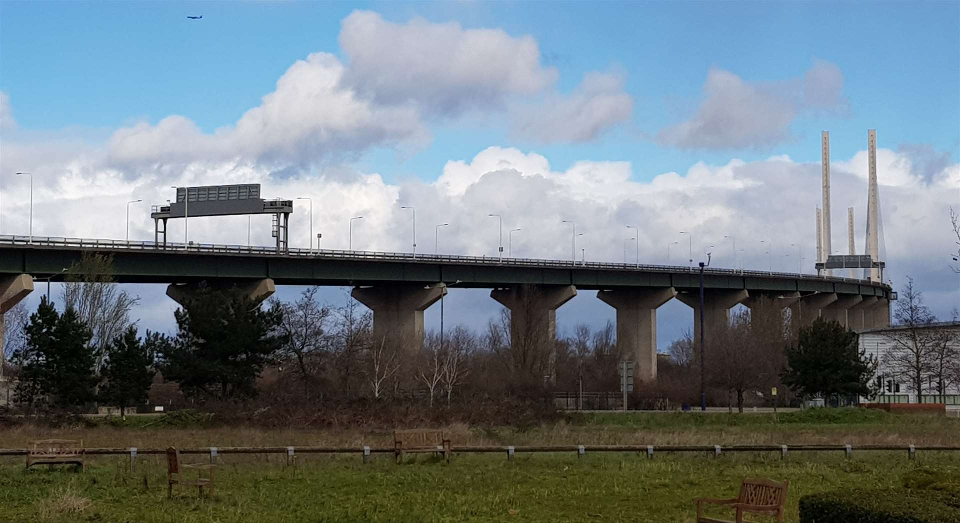 The QEII bridge, which connects Dartford to Essex. Stock Image