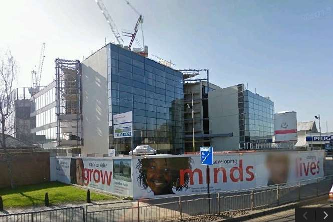 Canterbury Christchurch library, in 2009, before its completion. Picture: Google Street View
