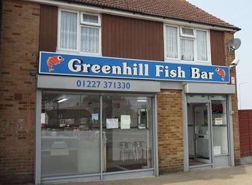 The chippie is adjacent to the Greenhill roundabout in Poplar Drive