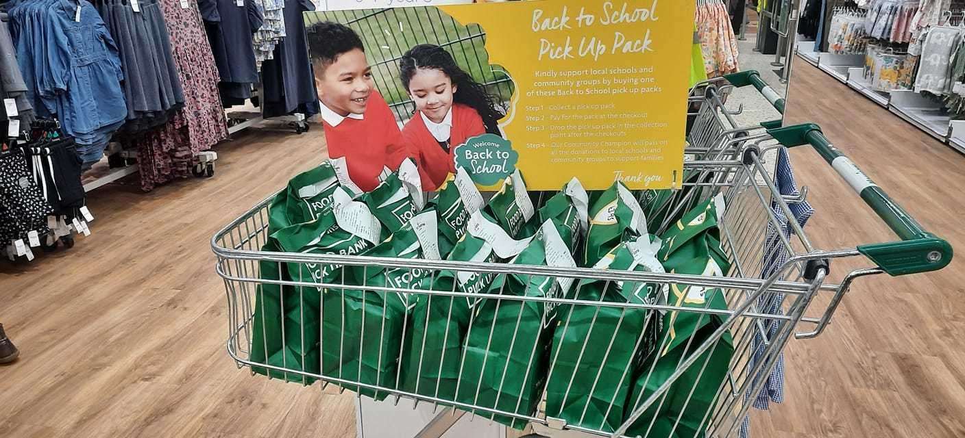 Morrisons has put together back to school stationery packs which shoppers can buy for another family in need