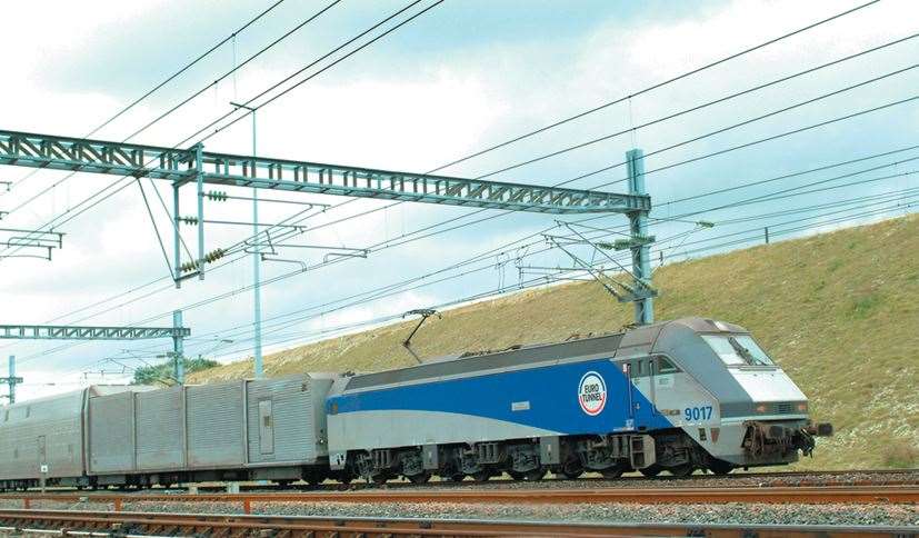 Mr Horne drives a Eurotunnel train. Archive Picture: Eurotunnel